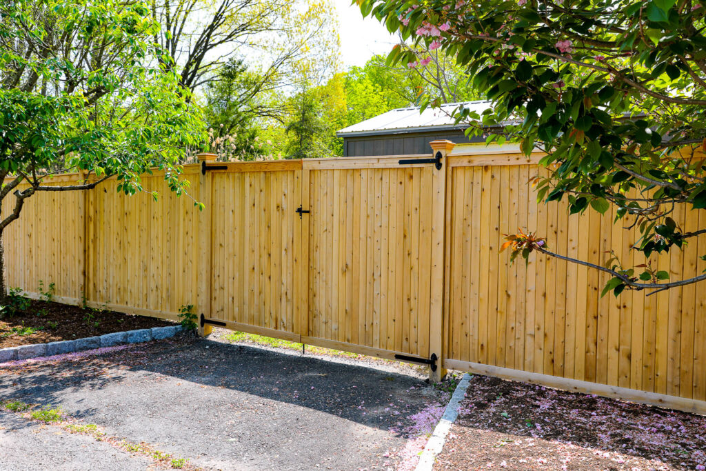 Wood privacy fence walk gate installed in Baton Rouge, LA